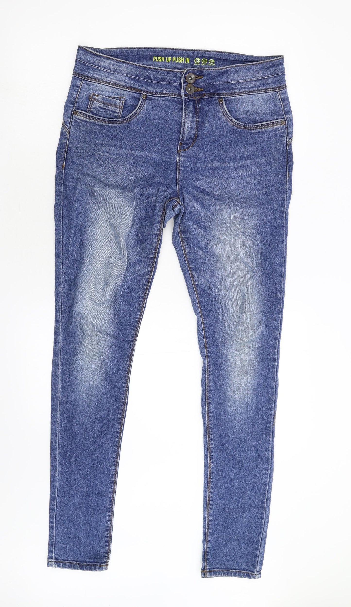 Primark Womens Blue  Denim Skinny Jeans Size 12 L31 in