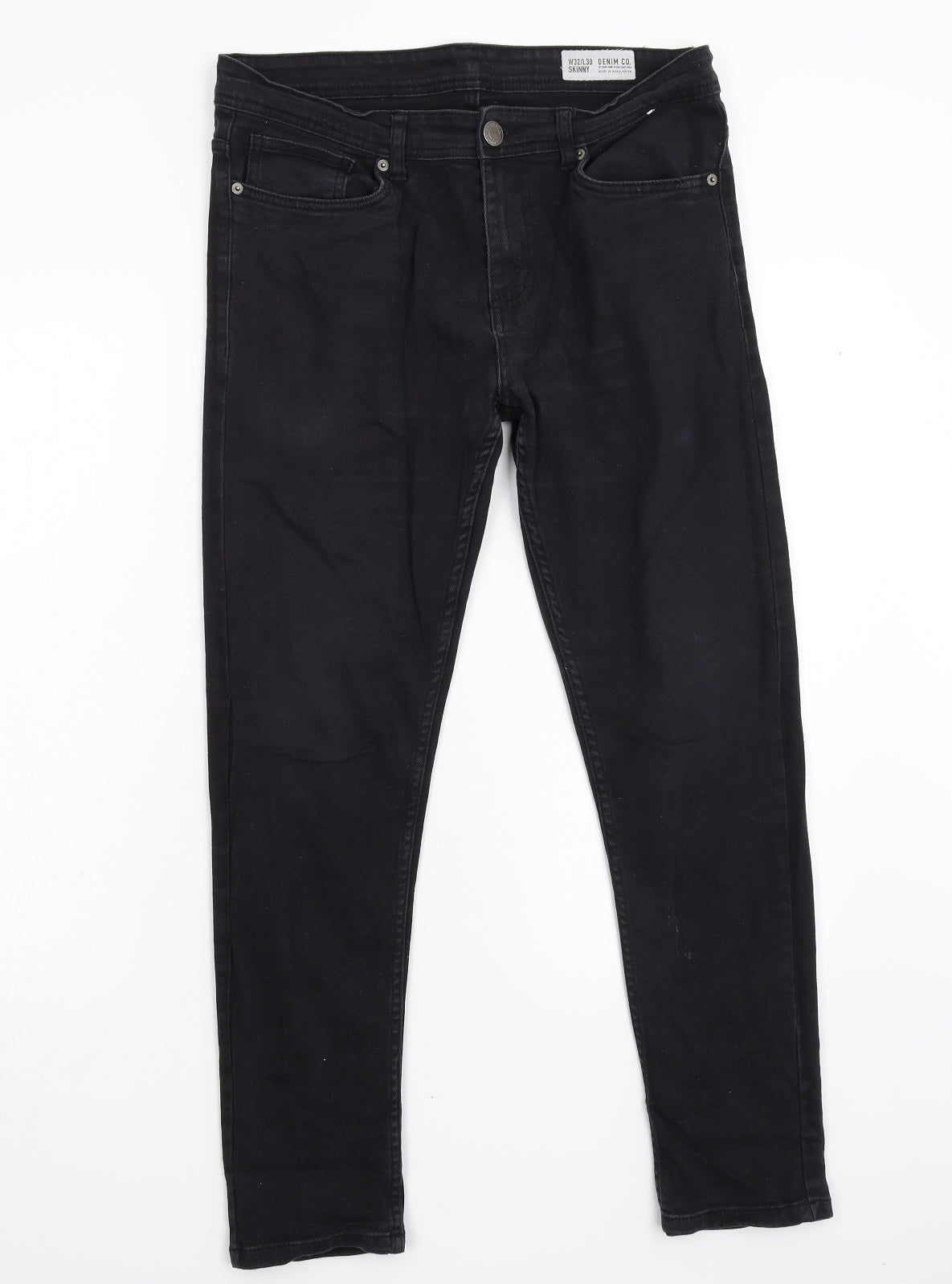 Primark Womens Black  Denim Skinny Jeans Size 32 L30 in