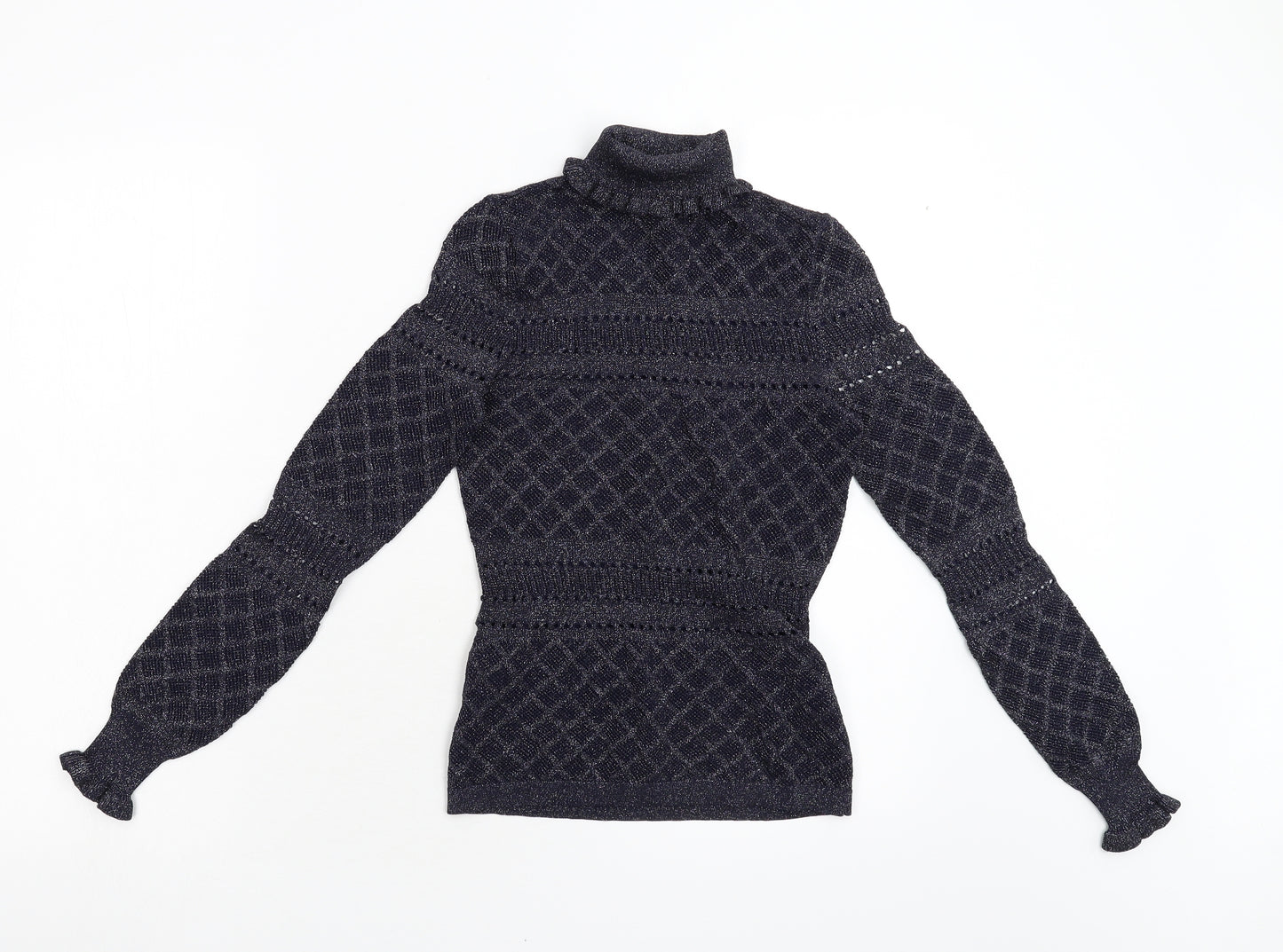 River Island Womens Blue  Knit Pullover Jumper Size 10