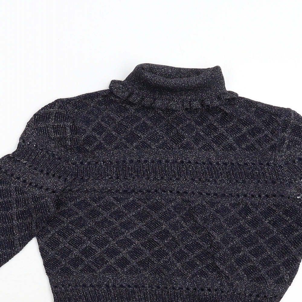 River Island Womens Blue  Knit Pullover Jumper Size 10