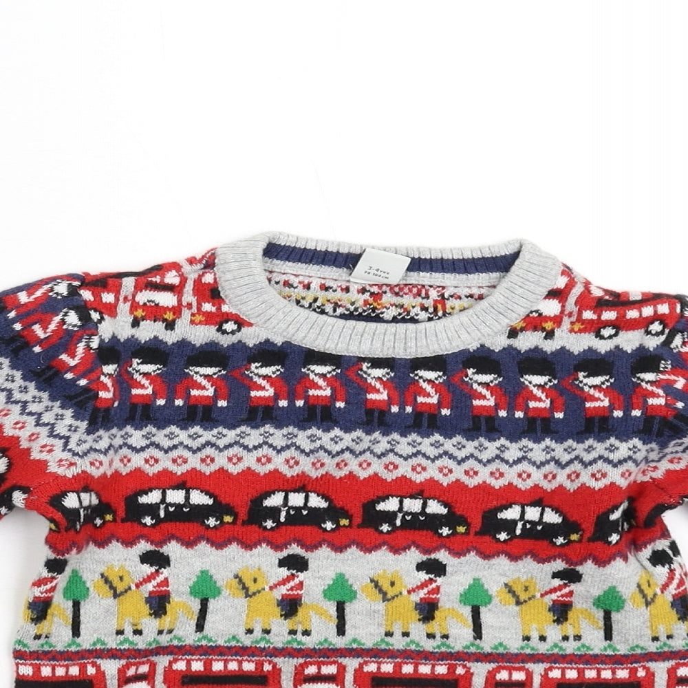 TU Boys Multicoloured  Knit Pullover Jumper Size 3-4 Years