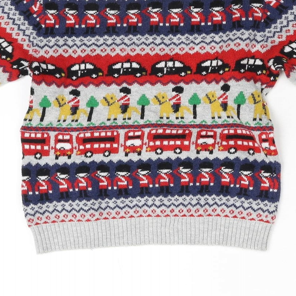 TU Boys Multicoloured  Knit Pullover Jumper Size 3-4 Years