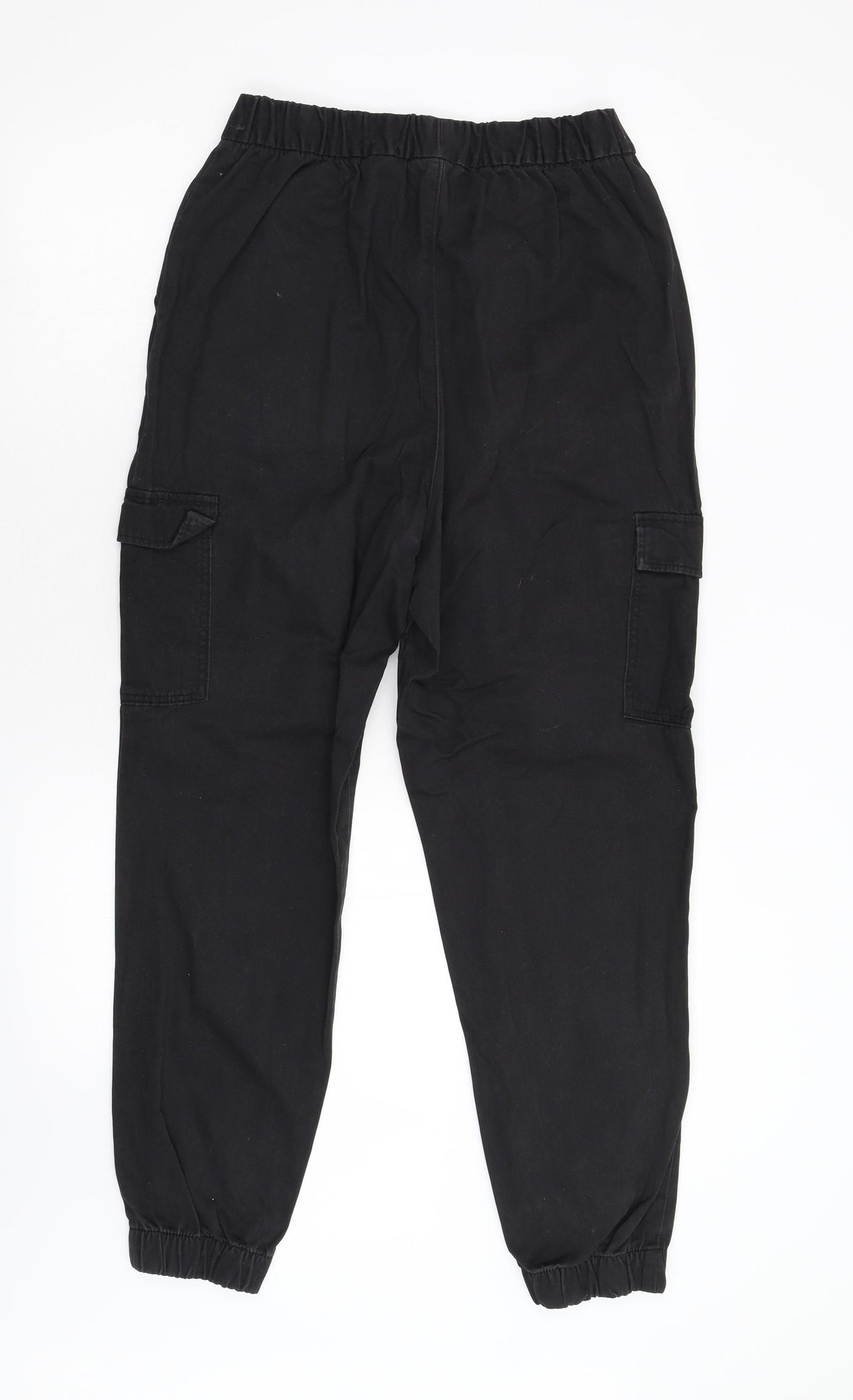 H&M Womens Black   Cargo Trousers Size 12 L28 in