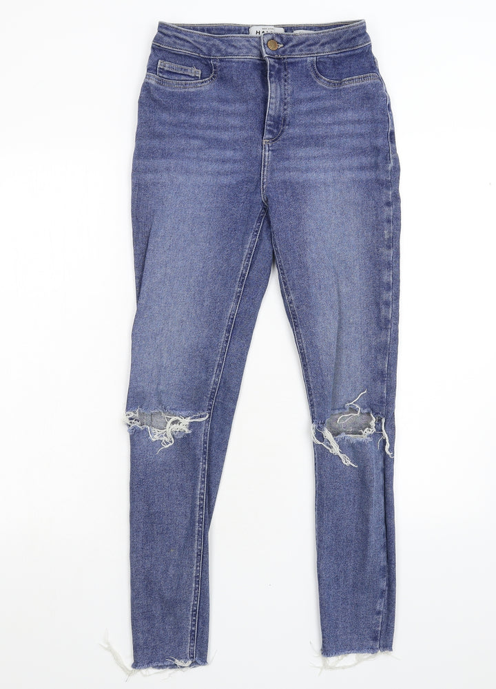 New Look Womens Blue Denim Skinny Jeans Size 8 L27 in