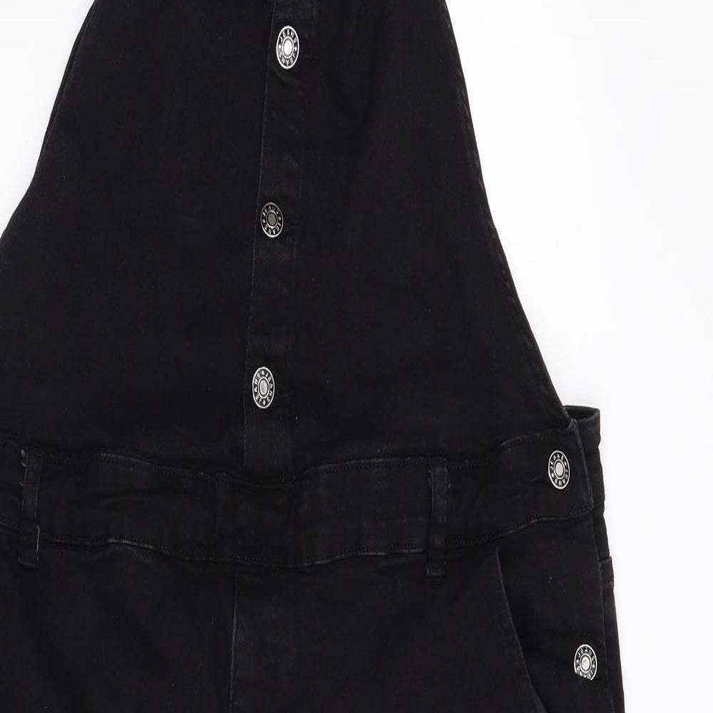 SheIn Womens Black  Denim Dungaree One-Piece Size 4XL