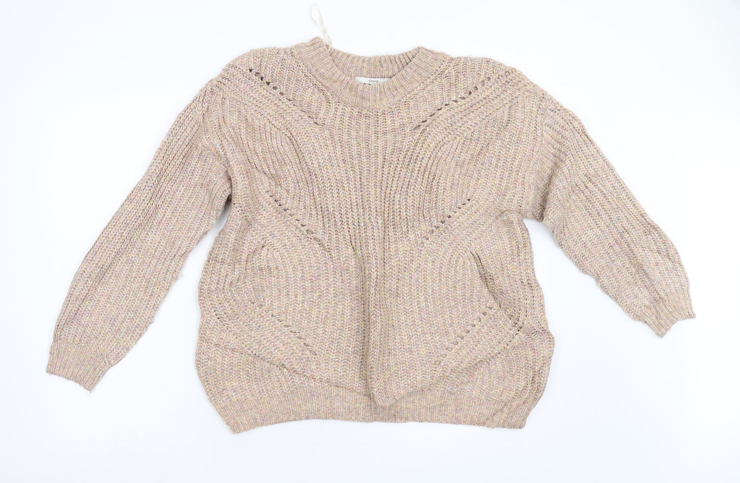 George Womens Pink  Knit Pullover Jumper Size L