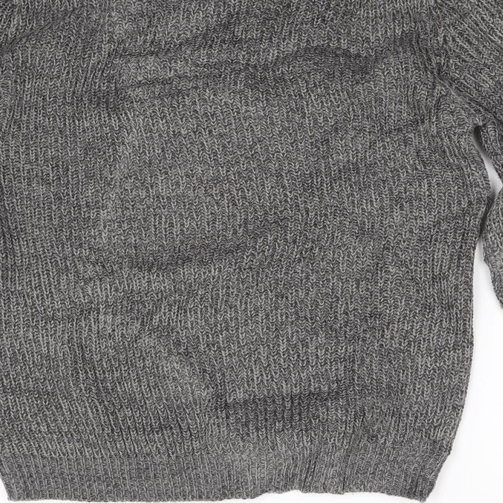 George Mens Grey  Knit Pullover Jumper Size S