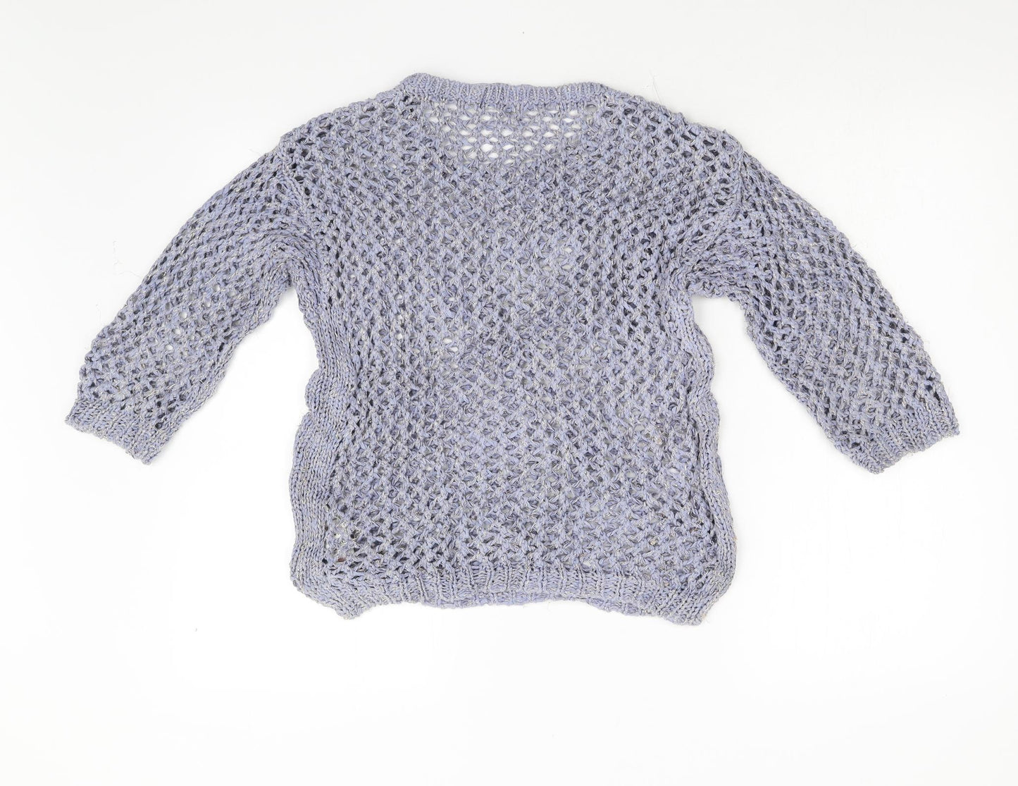 M&S Womens Blue  Knit Pullover Jumper Size 10