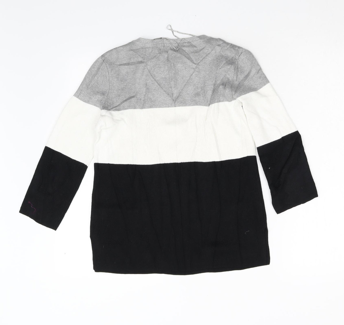 Papaya Womens Multicoloured Striped Knit Pullover Jumper Size 8