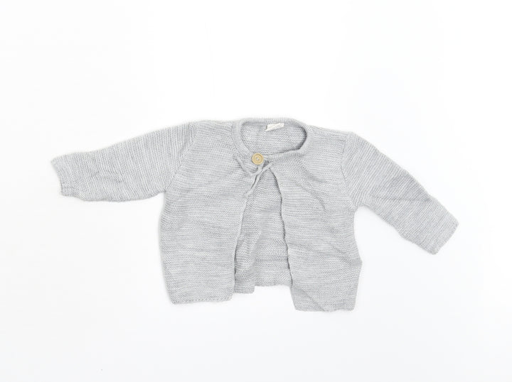 Preworn Baby Grey   Cardigan Jumper Size 12-18 Months