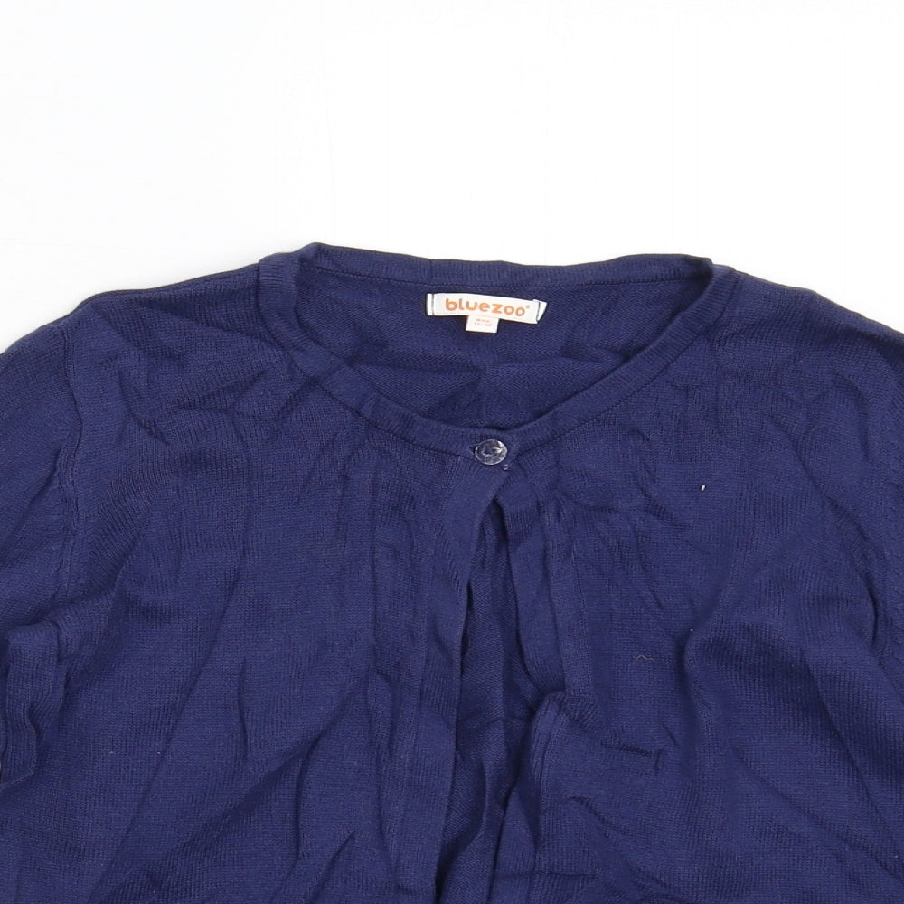 Blue Zoo Girls Blue  Knit Cardigan Jumper Size 11-12 Years