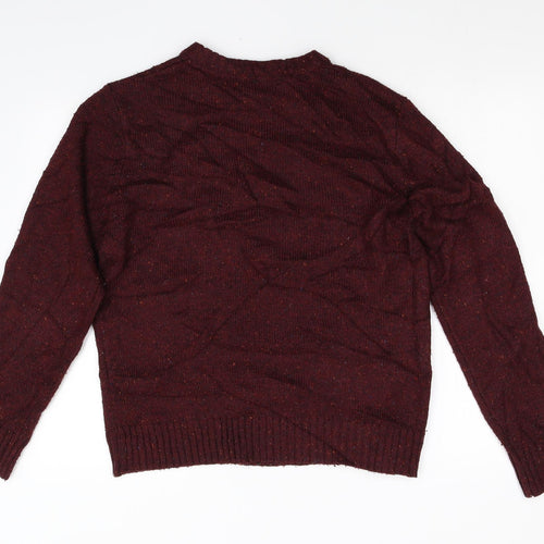 George Mens Red  Knit Pullover Jumper Size S