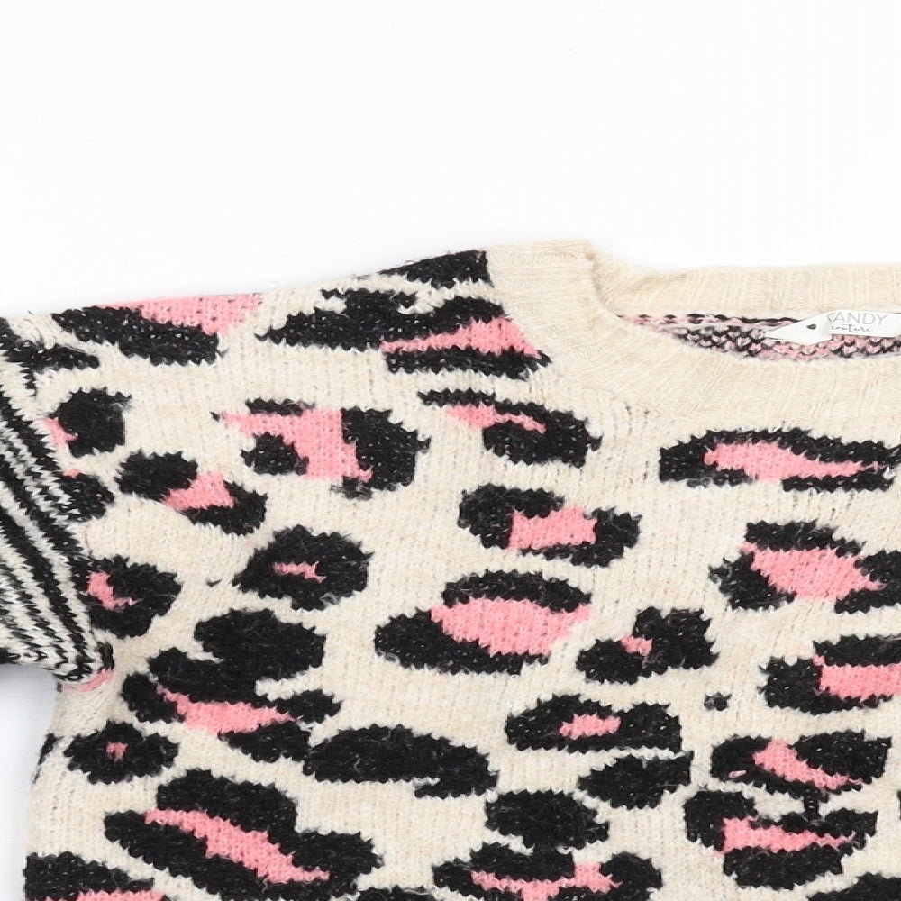 Matalan Girls Multicoloured Animal Print  Pullover Jumper Size 13 Years