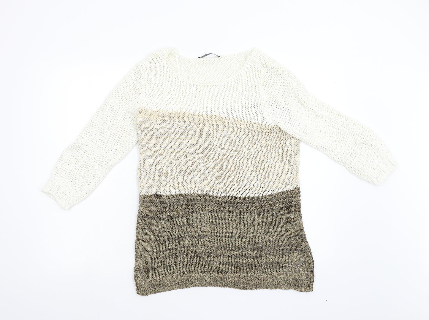 George Womens Beige  Knit Pullover Jumper Size 14