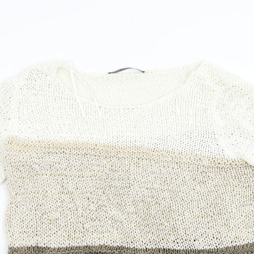 George Womens Beige  Knit Pullover Jumper Size 14