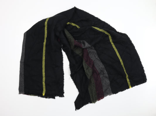 Front view of Preworn unisex multicoloured striped scarf