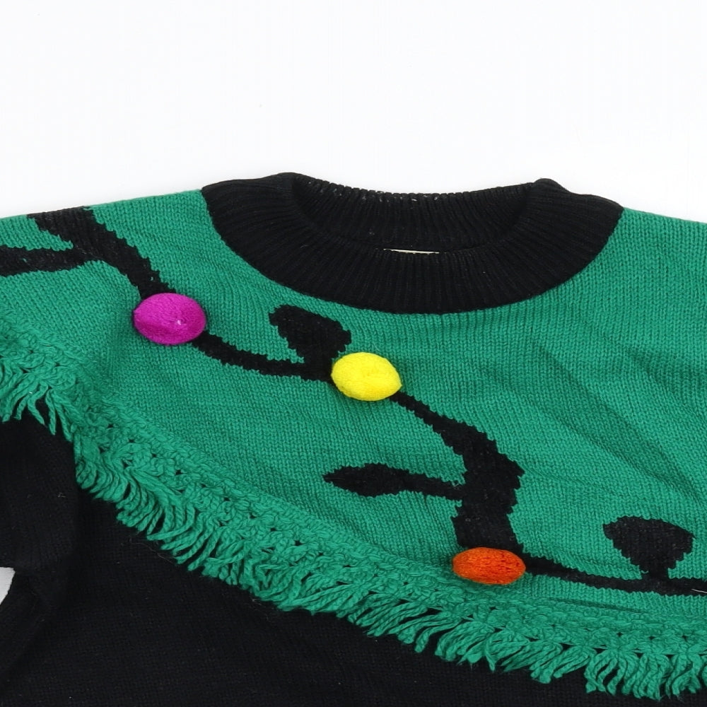 Anne Brooks Womens Black  Knit Pullover Jumper Size S