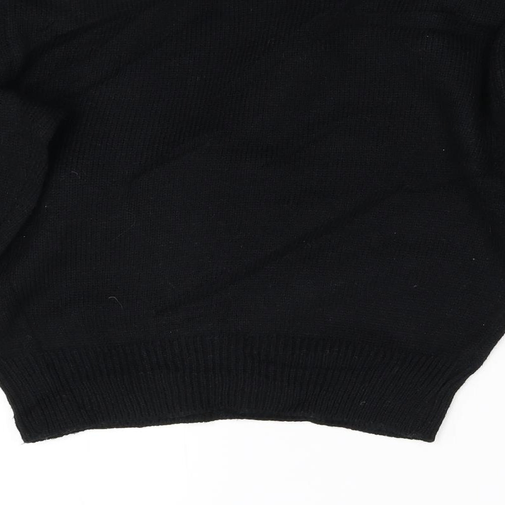 Anne Brooks Womens Black  Knit Pullover Jumper Size S