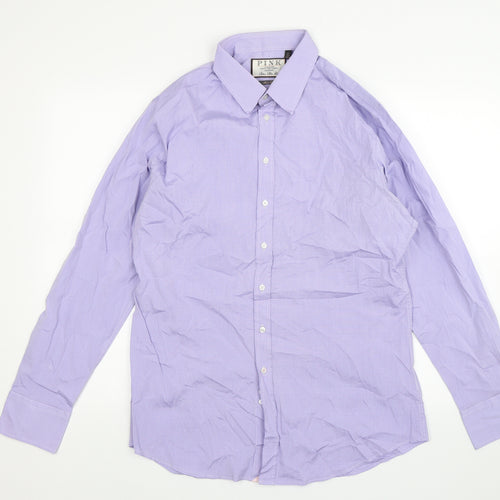 Thomas Pink Mens Purple    Dress Shirt Size 17.5