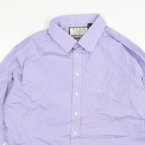 Thomas Pink Mens Purple    Dress Shirt Size 17.5