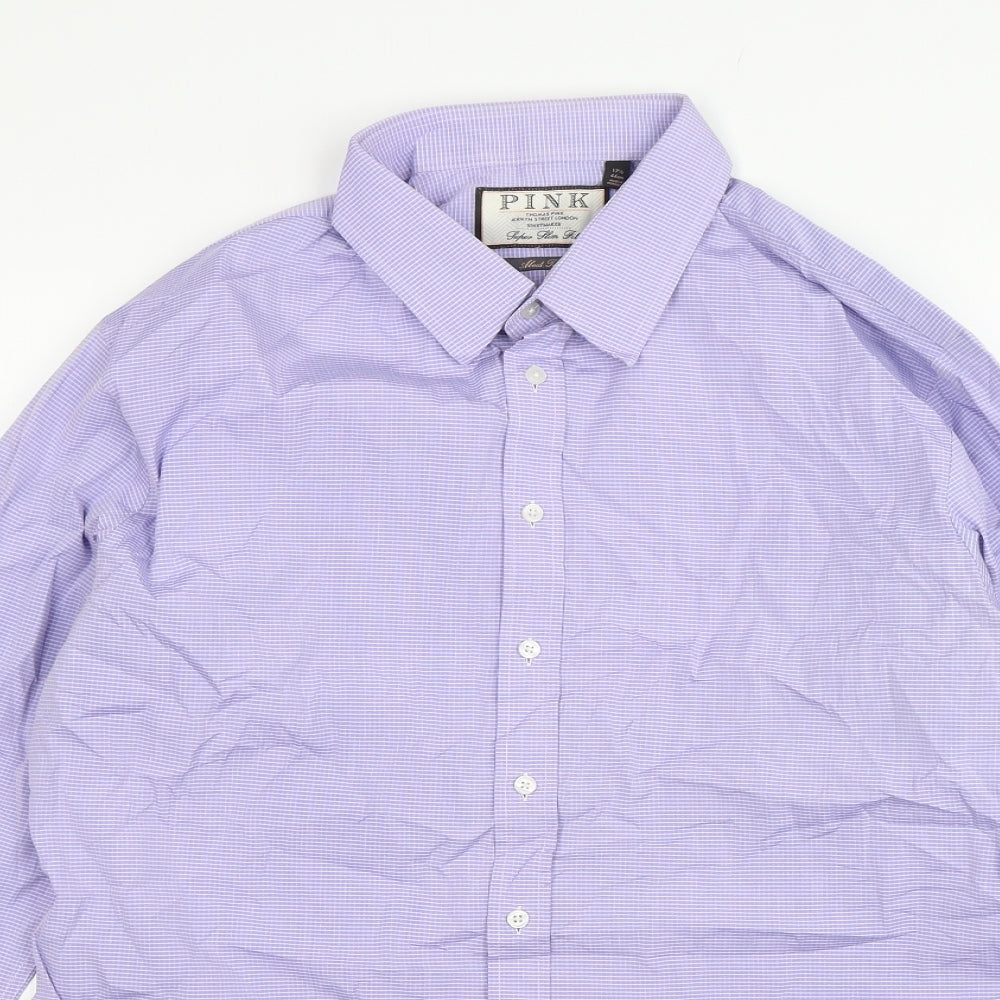 Thomas Pink Mens Purple    Dress Shirt Size 17.5