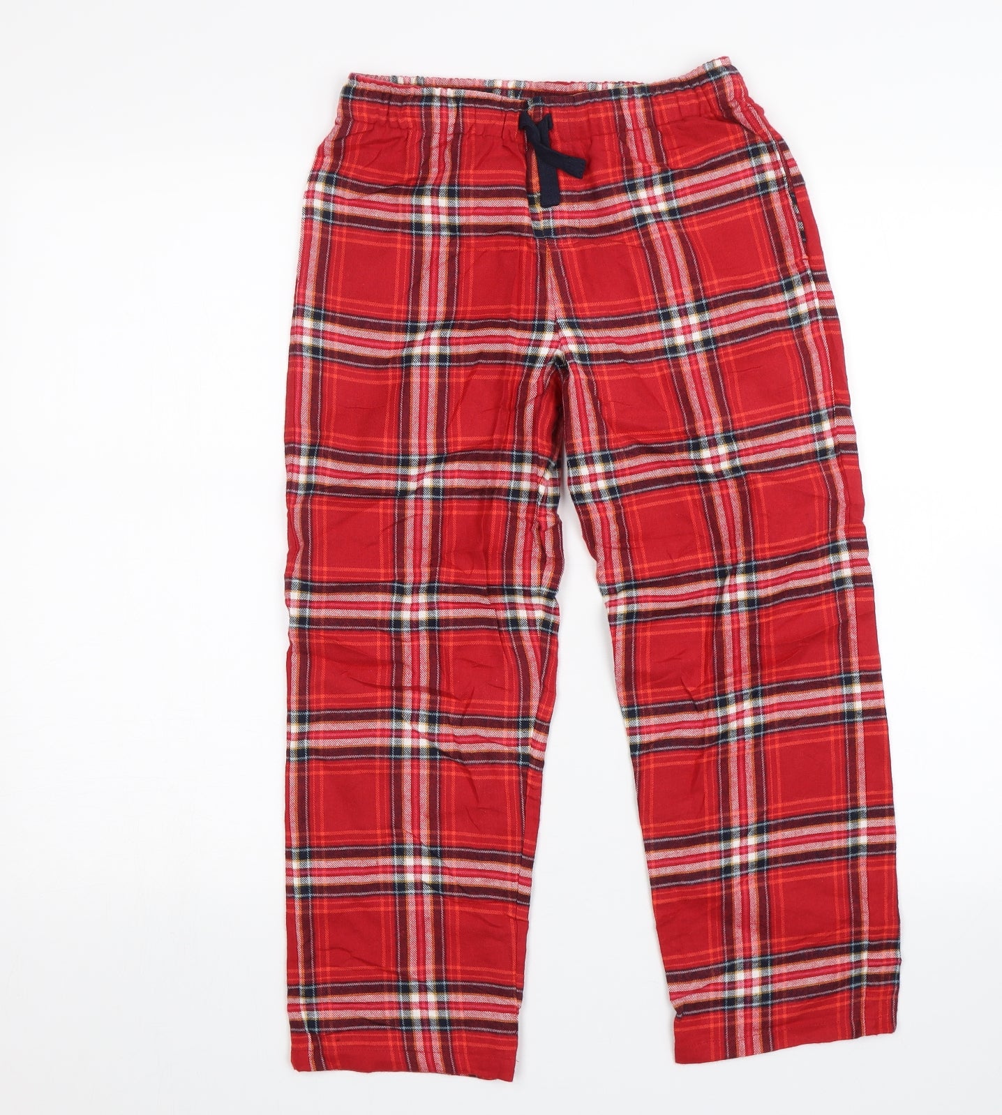 M&S Boys Red Plaid   Pyjama Pants Size 9-10 Years