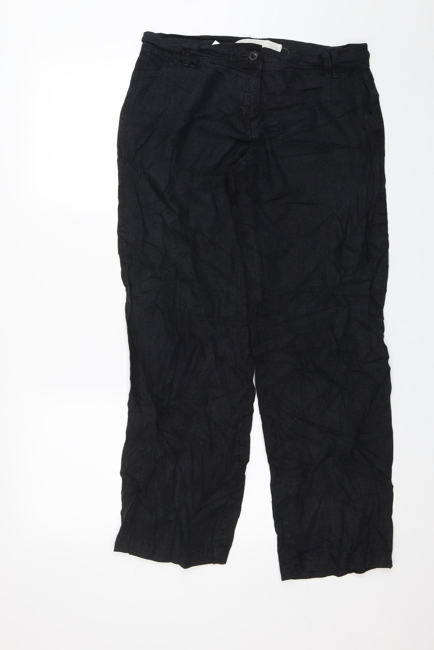 NEXT Womens Black   Trousers  Size 10 L28 in