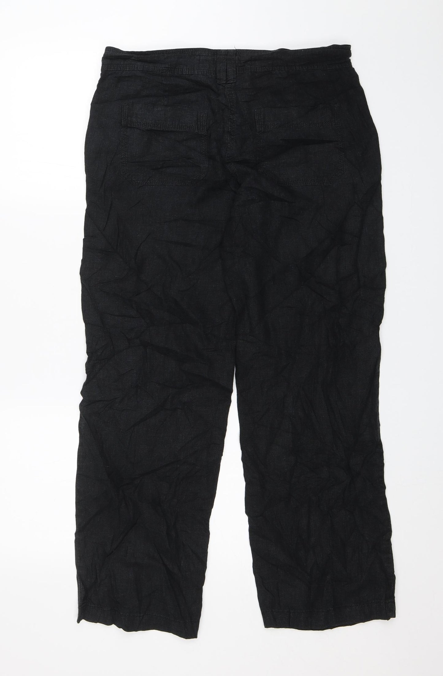 NEXT Womens Black   Trousers  Size 10 L28 in