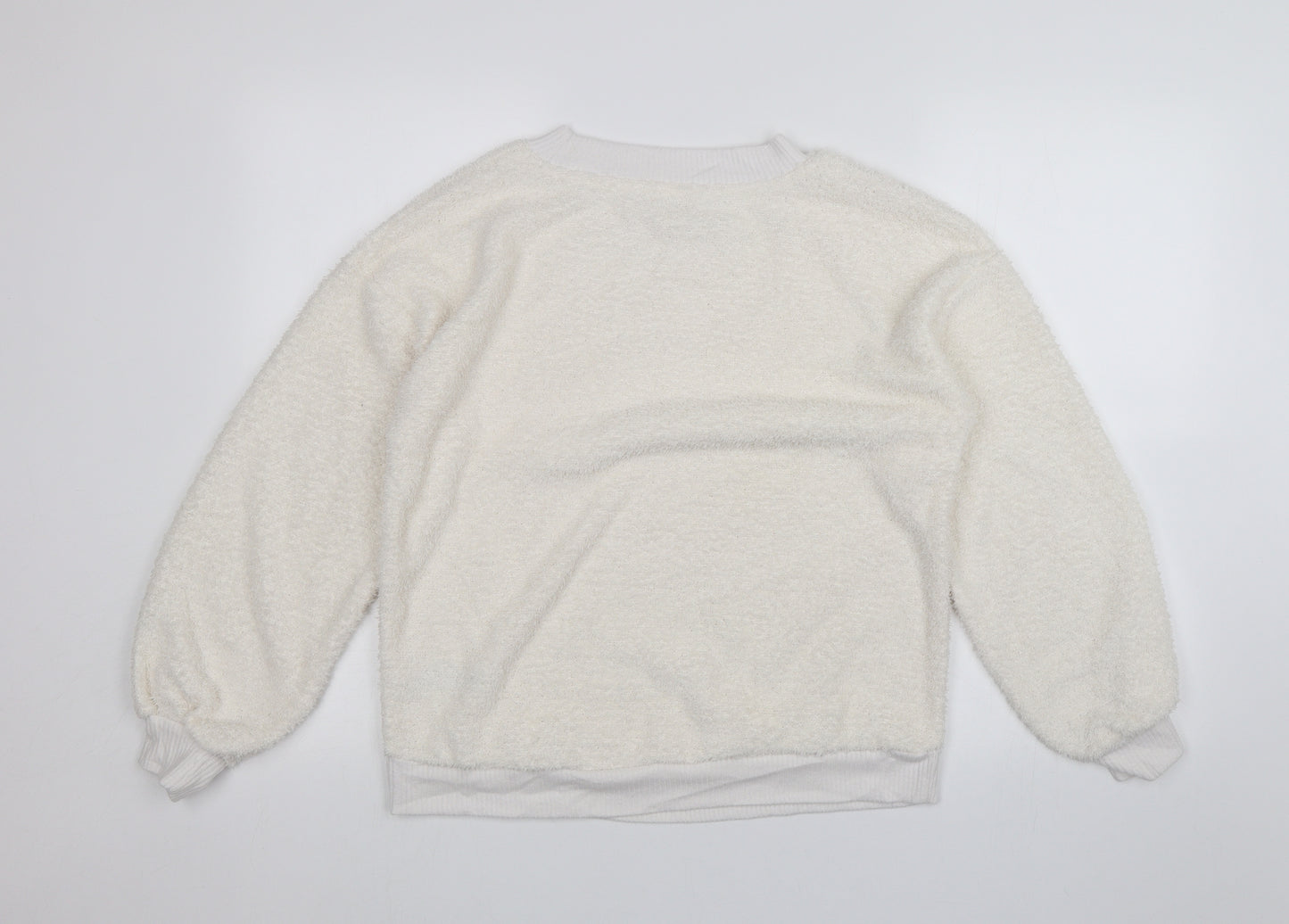 The Lounge Edit Womens White   Pullover Jumper Size 10