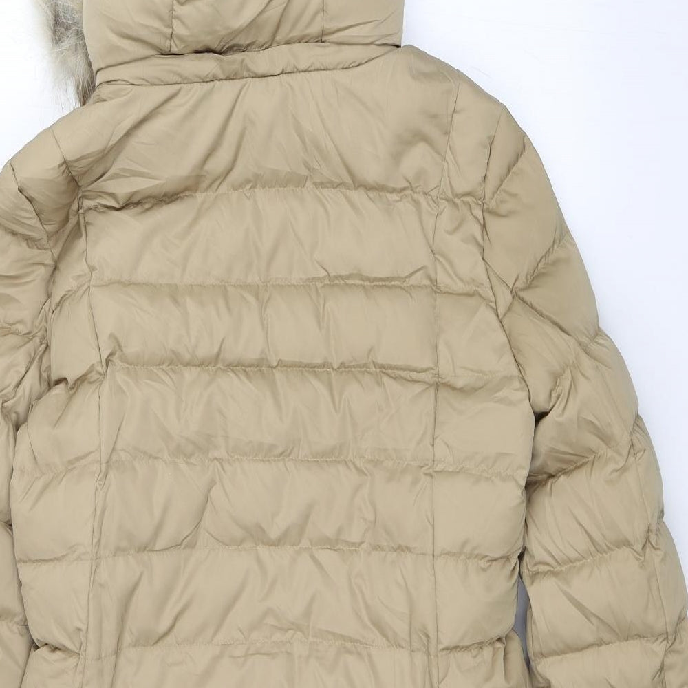 Per Una Womens Beige   Parka Jacket Size 8