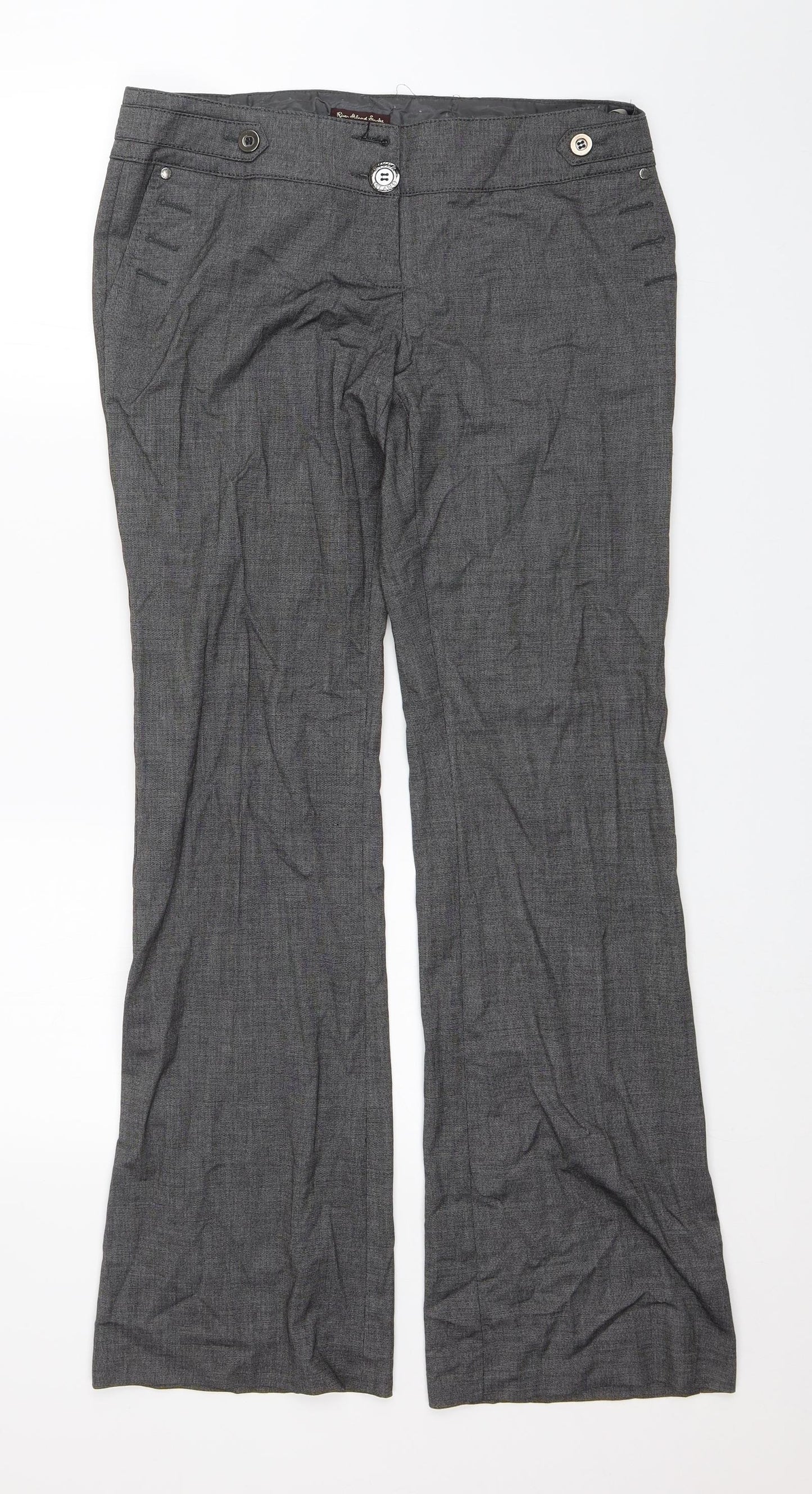 River Island Womens Grey   Trousers  Size 12 L31 in