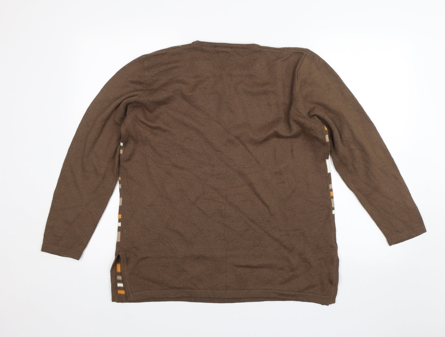 County Casuals Womens Brown Striped  Pullover Jumper Size L