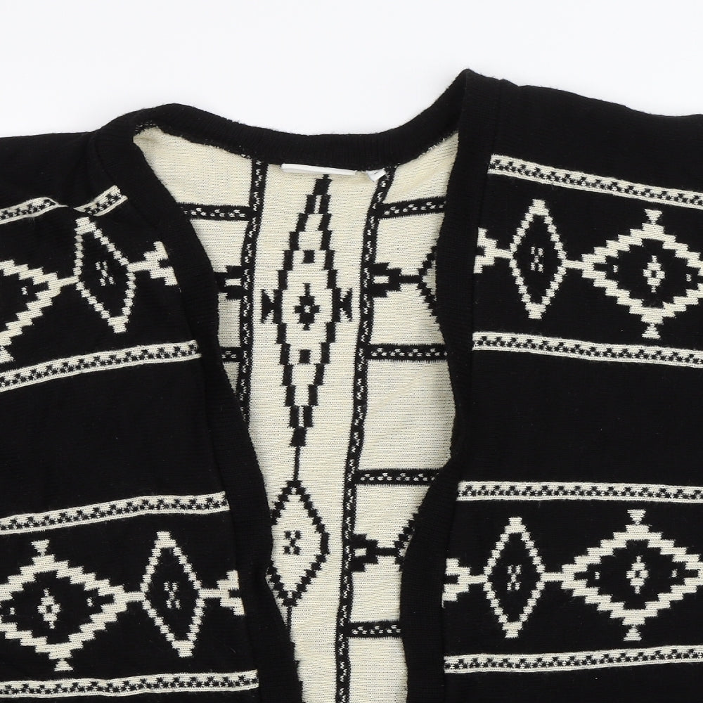 New Look Womens Black Geometric  Wrap Jumper Size M