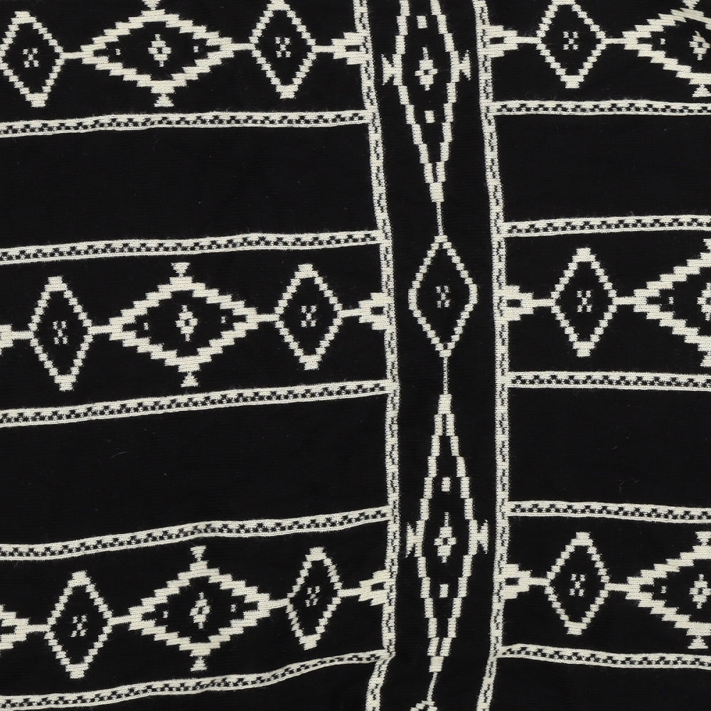 New Look Womens Black Geometric  Wrap Jumper Size M