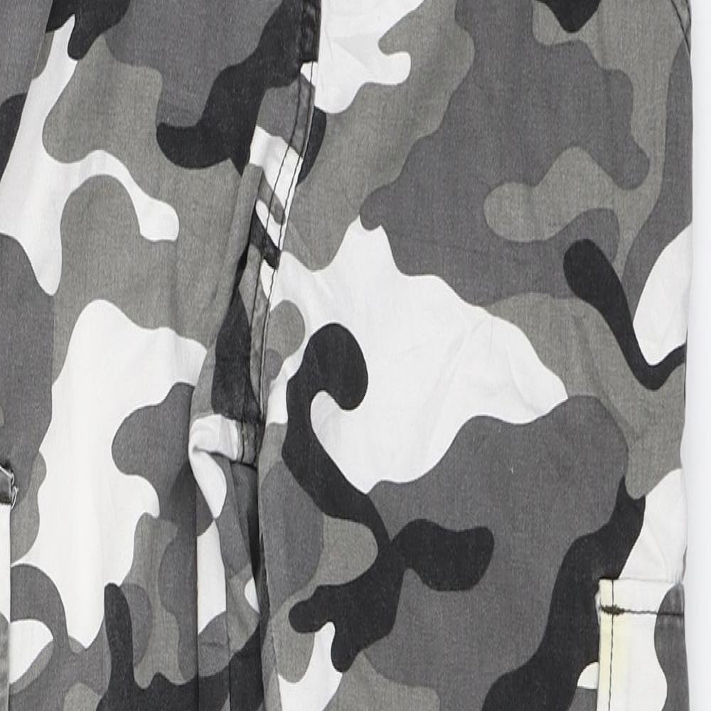 New Look Boys Grey Camouflage  Cargo Trousers Size 13 Years