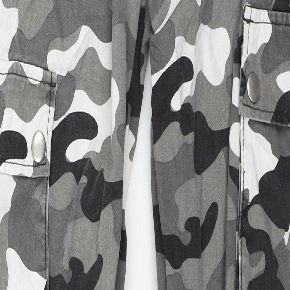 New Look Boys Grey Camouflage  Cargo Trousers Size 13 Years