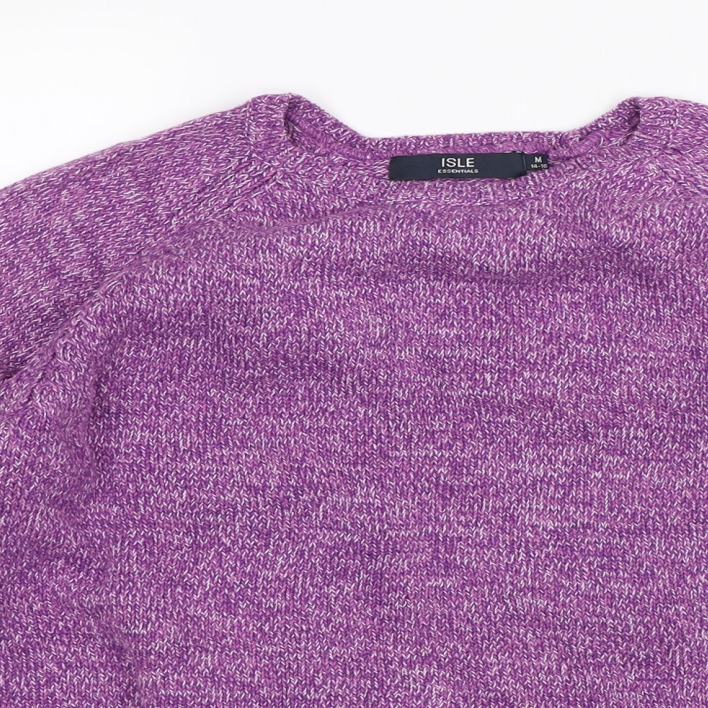 Isle Womens Purple   Pullover Jumper Size M
