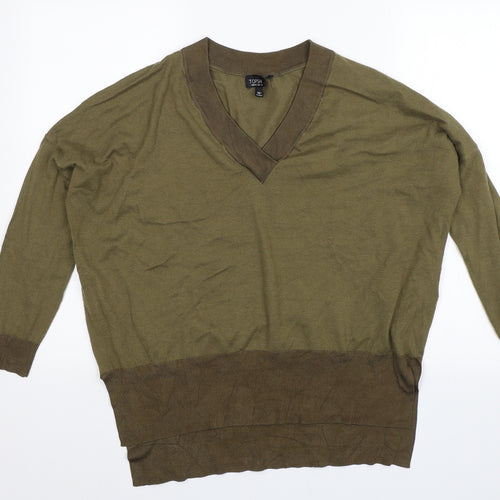 Topshop Womens Green   Pullover Jumper Size 10