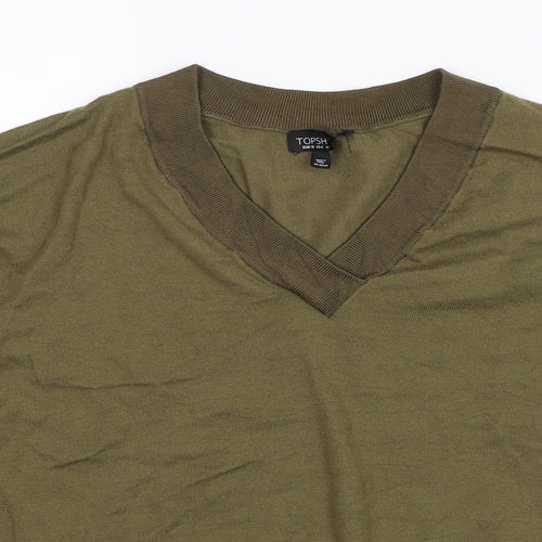Topshop Womens Green   Pullover Jumper Size 10