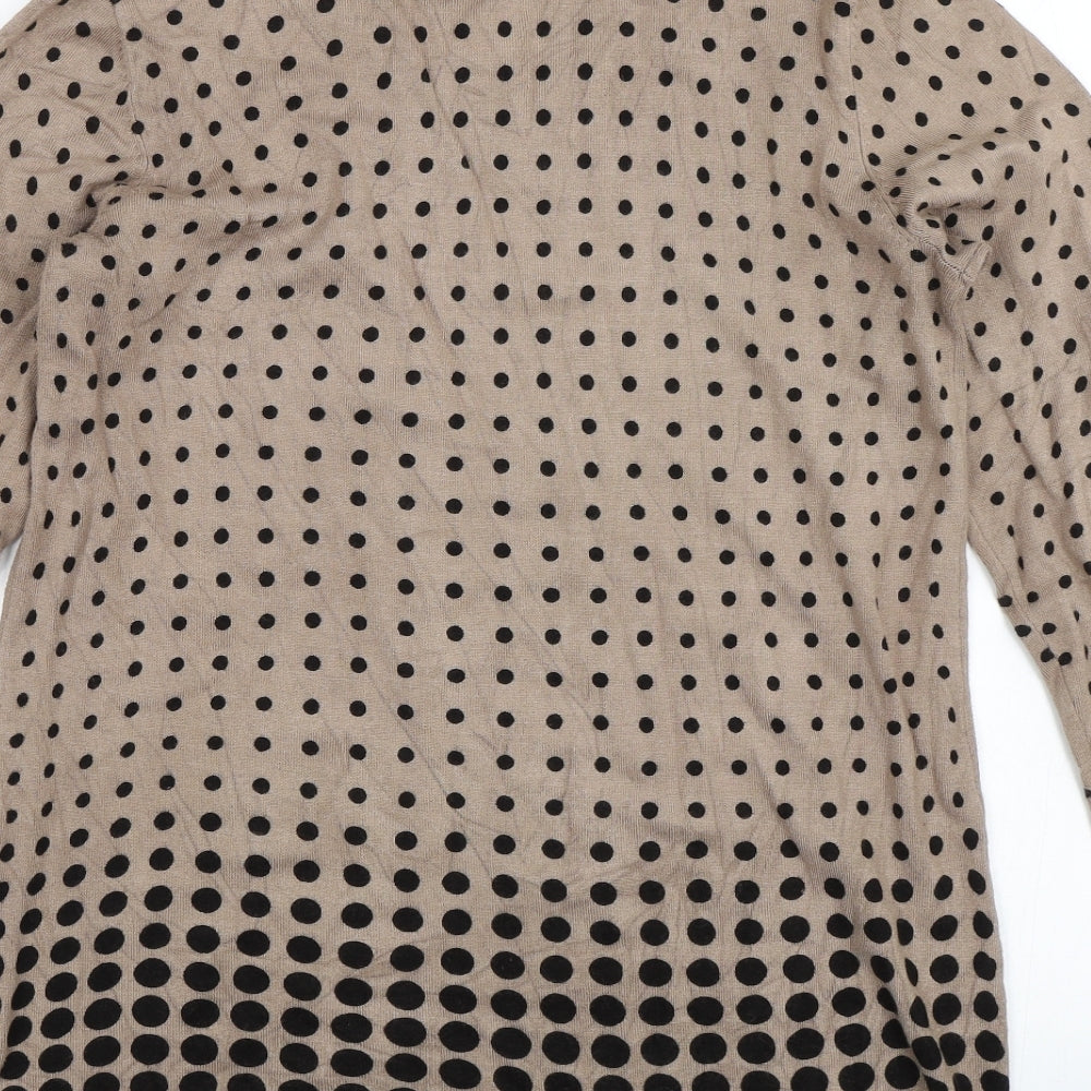 Nina Leonard  Womens Brown Polka Dot  Pullover Jumper