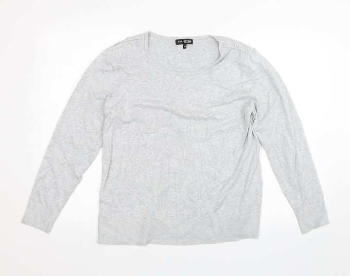 Debenhams Womens Grey Pullover Jumper Size 18