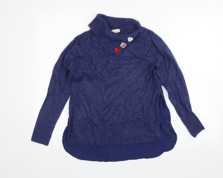 Monsoon Womens Blue Pullover Jumper Size S