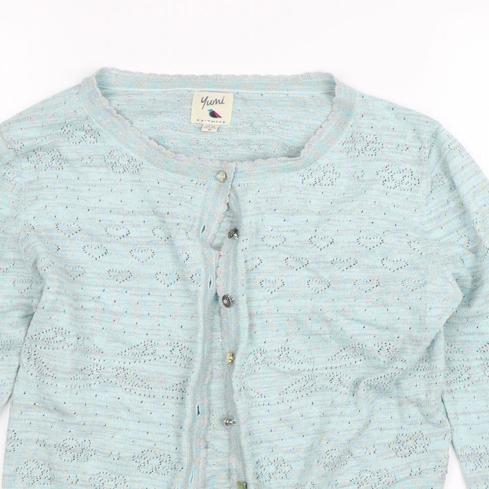 Yumi Womens Green   Cardigan Jumper Size 12