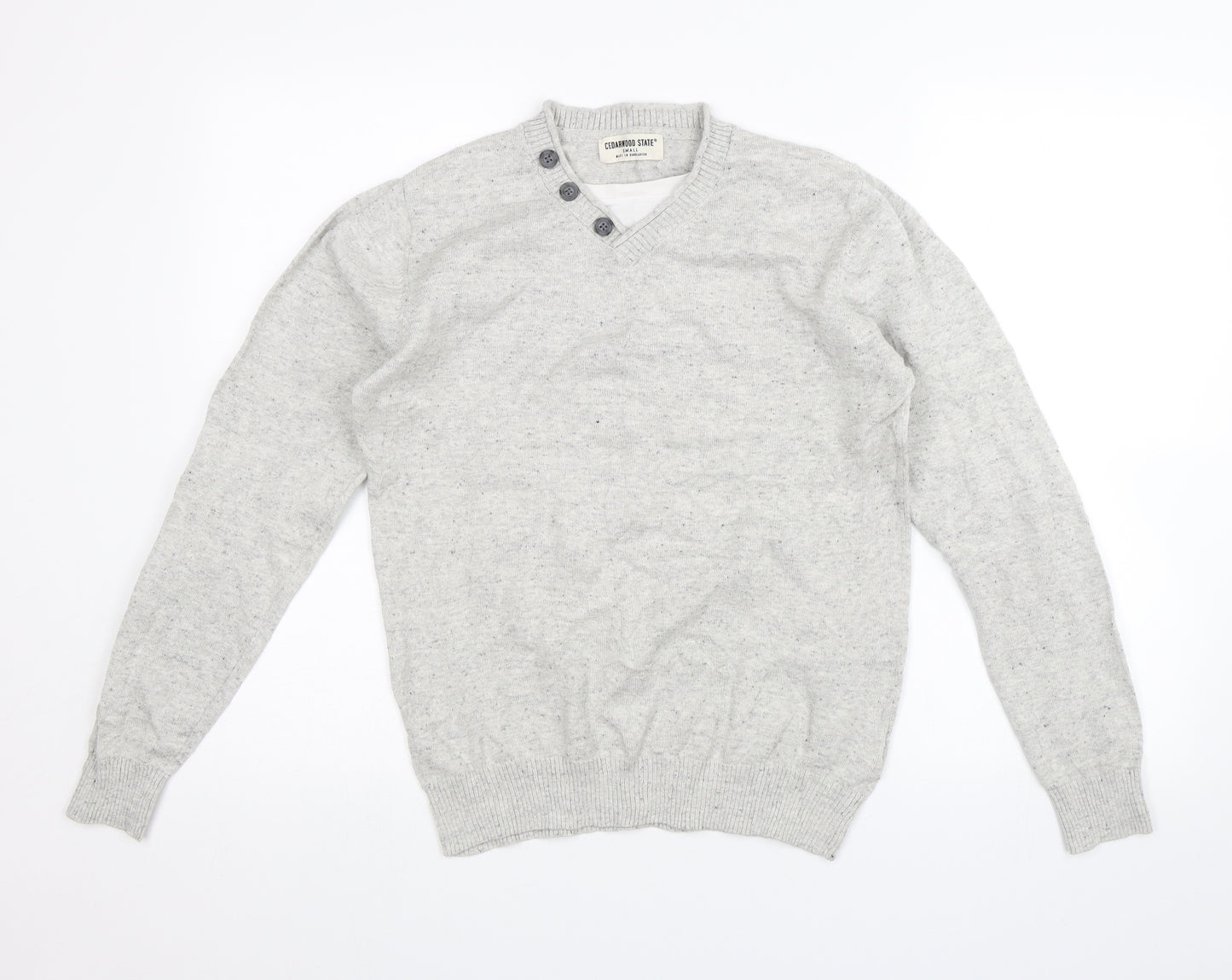 Cedar Wood State Mens Grey   Pullover Jumper Size S