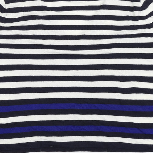 M&S Womens Blue Striped  Pullover Jumper Size 14