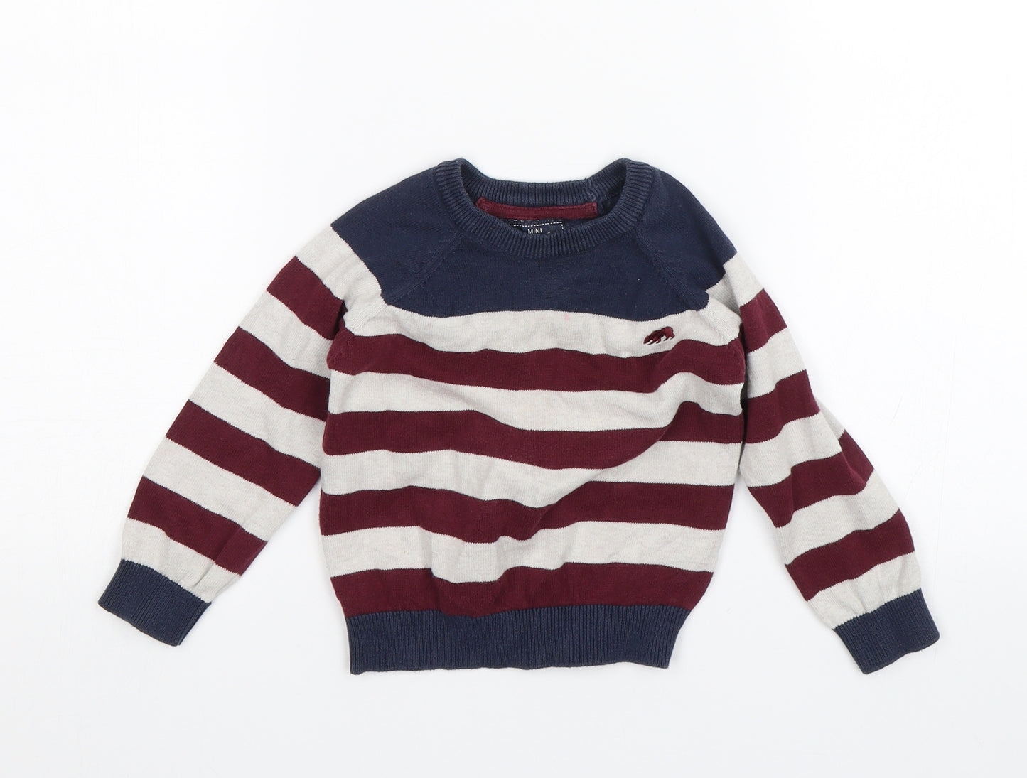 Primark Baby Blue Striped  Pullover Jumper Size 18-24 Months
