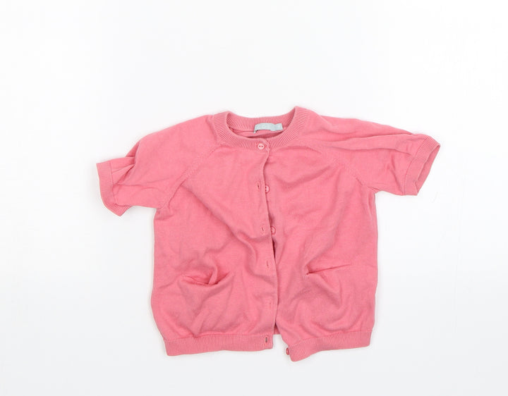 COS Girls Pink Cardigan Jumper Size 3 Years