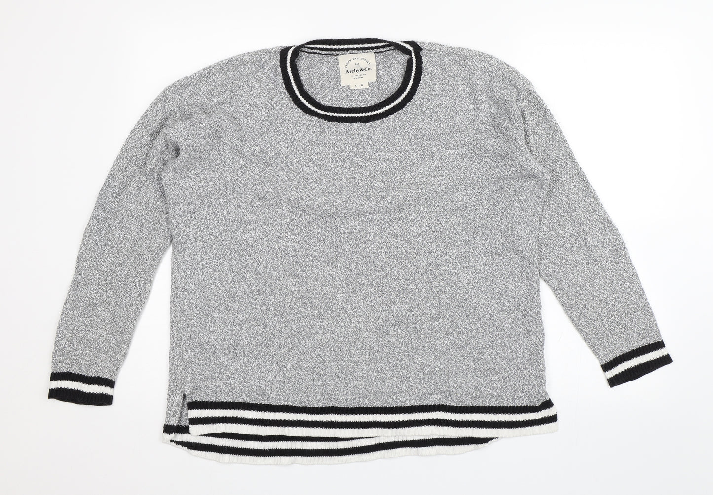 Archy & Co. Womens Grey   Pullover Jumper Size L