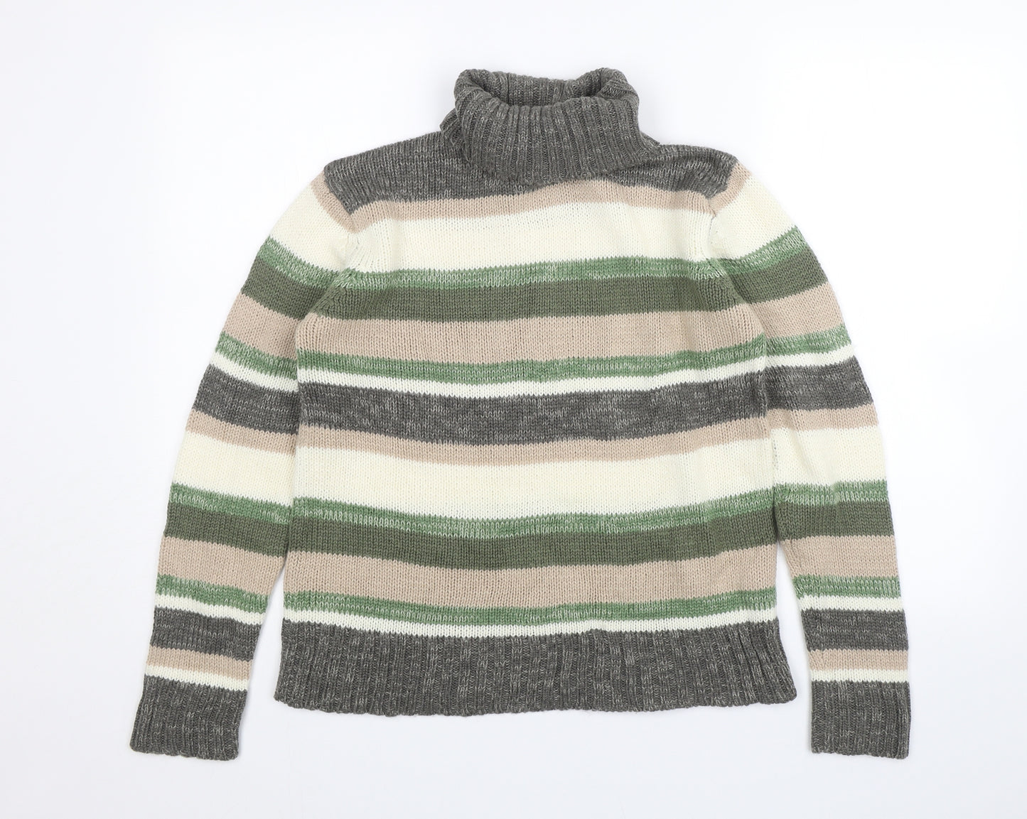 Damart Womens Grey Striped  Pullover Jumper Size 12