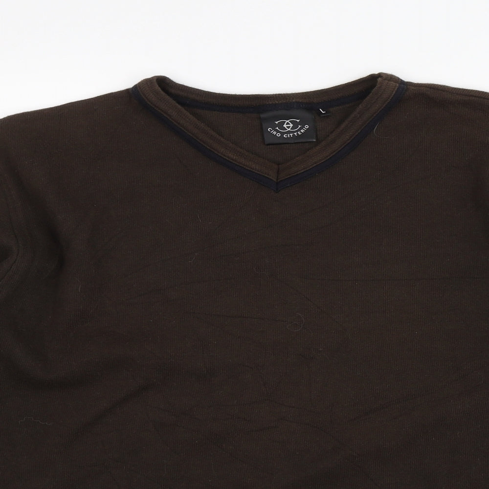 Ciro Citterio Mens Brown   Pullover Jumper Size L